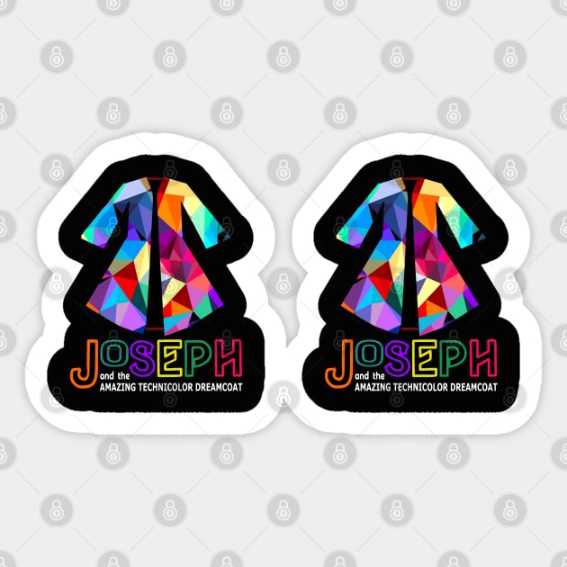 Joseph and the Amazing Technicolor Dreamcoat Drinkware - Design #1 Sticker by MarinasingerDesigns